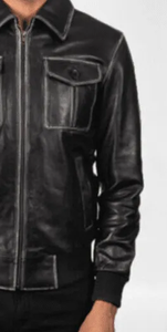 Chaqueta de cuero de bajo precio para hombre, ropa informal de talla grande, chaqueta de cuero de moda genuina hecha en Pakistán - Product Image 3