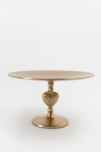 Plateau de service en métal doré, fabricant et grossiste de supports à gâteaux, forme ronde, support à gâteaux simple en or - Product Image 5