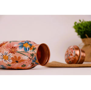 Vente en gros de bouteilles en cuivre pur 100% Nouveau design en émail imprimé Logo personnalisé de style sport élégant Matériau PC - Product Image 4