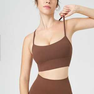 Spandex avec logo personnalisé vente en gros de vêtements de sport respirants dos nu de haute qualité pour femmes soutien-gorge de sport pour l'entraînement et le yoga - Product Image 3