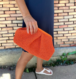 Summer Beach Clutch , Natural <b>Wicker</b> Handmade <b>Bag</b> - Product Image 1