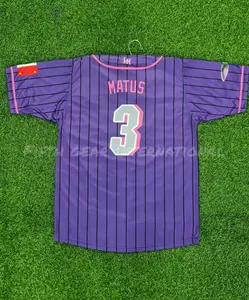 2024 Personalización de fábrica Camisetas de béisbol baratas Sublimación 100% Tela de poliéster Jersey de béisbol transpirable que absorbe el sudor - Product Image 2