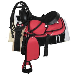 Vente en gros Selle de course à baril western en synthétique avec siège souple pour équipement équestre Barrel Racing Trail Horse - Product Image 1