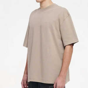 <b>Khaki</b> Regular Fit <b>Men's</b> <b>T</b>-<b>Shirt</b> 100% Polyester Knitted 180g Solid Blank Short Sleeve Crew Neck Eco-Friendly Casual Streetwear - Product Image 2