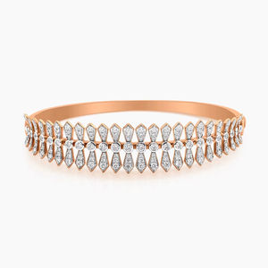 Pulsera de tenis de lujo con diamantes redondos cultivados en laboratorio, oro rosa de 14 quilates, DEF VVS VS, 14 gramos, joyería fina hecha a mano, proveedor - Product Image 1