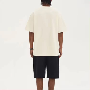 Camiseta Oversize de Algodón 230gsm para Hombre, Tallas Grandes, Hombro Caído, Cuello Redondo, Impresión Digital, Color Liso, Ecológica, La Mejor - Product Image 2