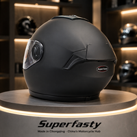Casque de moto intégral en PP économique avec fermeture rapide, taille ajustable pour hommes et femmes, toutes saisons