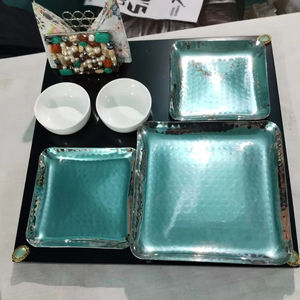 Plato de aperitivos de excelente diseño con soporte para pañuelos para fiestas en casa incluye tazón - Product Image 1