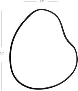 Espejo de Pared Asimétrico Moderno con Marco Negro - Product Image 2