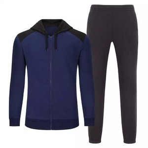 Survêtements de sport brodés pour hommes 2025 en gros – 100 % coton molletonné, zippés, anti-plis, séchage rapide, respirants pour la gym - Product Image 1