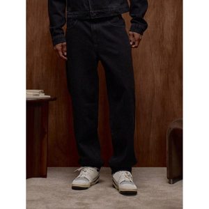 Jean en denim noir rétro pour homme grande taille, coupe droite ample et moderne, tendance, respirant et écologique, tailles 28-42 - Product Image 6