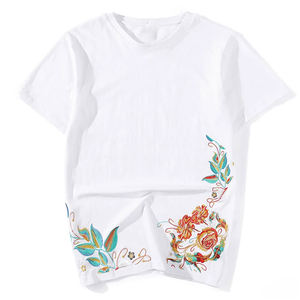 Camisetas Casuales para Hombre Más Vendidas, de Alta Calidad, Color Sólido, Tela de Lona, Transpirables, con Bordado - Product Image 1