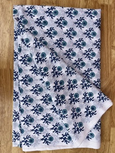 Tela de algodón estampada a mano floral, fabricación hecha a mano, respetuosa con el medio ambiente, tela de algodón cortada a medida - Product Image 2