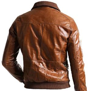 Vêtements pour hommes vente chaude veste en cuir nouvelle mode veste en cuir pour hommes veste en cuir coupe-vent - Product Image 3