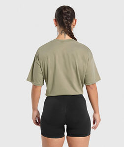 OEM/ODM T-shirts streetwear 100% coton Vente en gros T-shirt léger à épaules tombantes avec logo imprimé personnalisé - Product Image 3