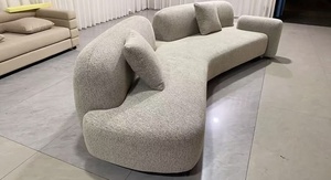 Conjunto de sofás en forma de I de estilo minimalista moderno, muebles de esquina para sala de estar, conjuntos de sofás modulares de tela, venta al por mayor, OEM personalizado - Product Image 2