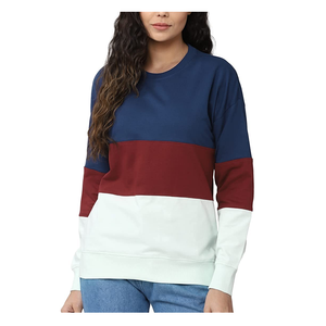 Sweat-shirt personnalisé d'hiver pour femmes en gros pull décontracté col rond avant Logo Style 100% coton hauts à la mode pour vêtements de sport OEM - Product Image 1