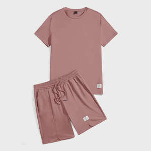 Camiseta básica de diseñador de gran tamaño para hombre, conjuntos cortos, patrón de rayas liso cuadrado para verano, colección de camisetas para hombre a granel - Product Image 1