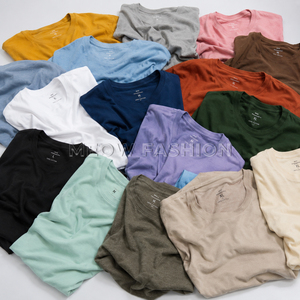 Lot de T-shirts unis de style décontracté premium du Bangladesh, manches courtes, unisexe, vente en gros, directement de l'usine - Product Image 1