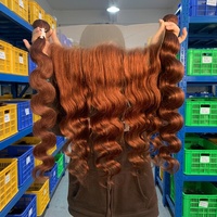 Extensions de cheveux humains brésiliens vierges naturels DKL personnalisables en gros, avec cuticules alignées, double trame, tissées à la machine
