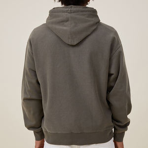 Hombres francés Terry gota hombro sudaderas con capucha personalizado puff impreso oversize pullover sudaderas con capucha de peso pesado para los hombres - Product Image 4