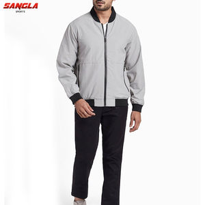 Chaqueta Bomber de algodón ajustada para hombre, gran oferta, ropa de abrigo OEM profesional, chaqueta de cuero impermeable de talla grande de punto - Product Image 6