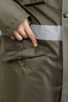 Chaqueta de Seguridad de Alta Visibilidad ANSI Clase 1, Transpirable, Impermeable, de Tela de Poliéster, con LED Intermitente, Logotipo Personalizado y Tiras Reflectantes