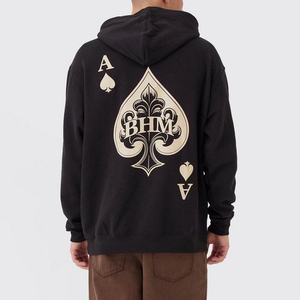 เสื้อมีฮู้ดแบบสวมหัวสำหรับผู้ชายเสื้อมีฮู้ดผ้าคอตตอนใส่ได้ทั้งชายและหญิงเสื้อมีฮู้ด DTG ลาย3D โลโก้ออกแบบได้ตามต้องการ - Product Image 1