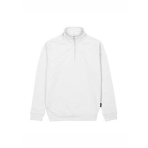U-POWER TAUTRA Blanc Workwear Sweat-shirt Demi-Zip Style Brossé - Product Image 1