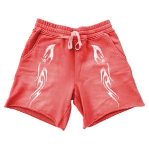 Top qualité été unisexe blanc coton polaire court lourd français éponge soleil fané Baggy acide lavage court pour hommes - Product Image 1