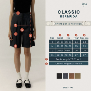 Pantalon bermuda haut classique pour femme Pantalon coupe décontractée au genou pour affaires Tenue décontractée Vente en gros OEM Thaïlande Usine - Product Image 2