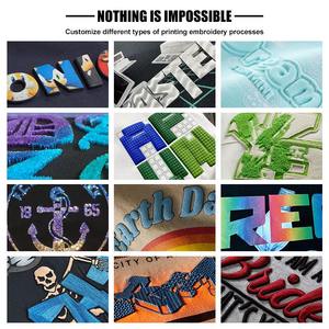 Camiseta de punto con bordado desgastado personalizado, 100% algodón, cómoda, estilo urbano, holgada, con hombros caídos, para hombre - Product Image 6