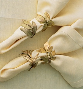 Decorative gold finish <b>metal</b> napkin <b>ring</b> ideal <b>for</b> elegant festive celebrations dinner parties or seasonal table settings - Product Image 1