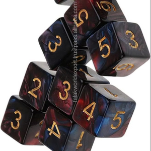 Dados de resina poliédrica hechos a mano 16Mm D6 Juegos de mesa con logotipo personalizado para juegos de mesa Rpg Dungeons & Dragons de FWE - Product Image 2