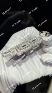 Colgante de Plata de Ley 925 estilo hip hop cristiano para hombre, chapado en rodio, moissanita, Diamante VVS helado, nombre personalizado, dijes para - Product Image 4