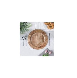 Assiette de présentation en bois de designer fait à la main Ustensiles de maison et de cuisine de qualité supérieure Assiette de service en bois pour la fête de mariage - Product Image 5
