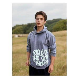 เสื้อฮู้ดฝรั่งเศสเทอร์รี่บ็อกซี่พิมพ์ลายดิจิตอลใส่ได้ทั้งชายและหญิงมีสายสะพายไหล่สำหรับฤดูหนาวออกแบบได้ตามที่ต้องการ - Product Image 5