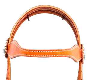 Cabezal de cuero de alta calidad para montar a caballo, hebilla de latón de liberación rápida y auriculares Concho, producto de excelente valor - Product Image 1