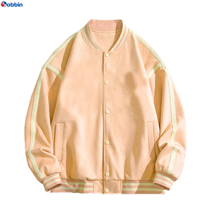 Veste de baseball rétro personnalisée à la mode, veste universitaire brodée, col montant décontracté pour hommes et femmes, options de tailles plus grandes - Product Image 2