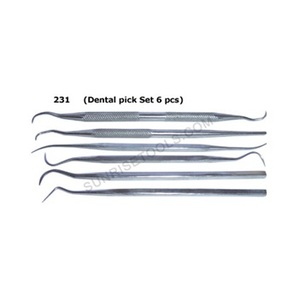 SONDAS DENTALES PICK SET (juego de 6 piezas) Herramienta de joyería de alta calidad prise más bajo - Product Image 1