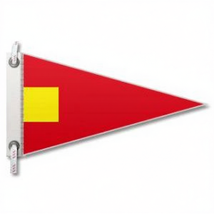 Drapeau de signalisation nautique, quatrième répéteur, 180x225cm, usage communicationnel - Product Image 1