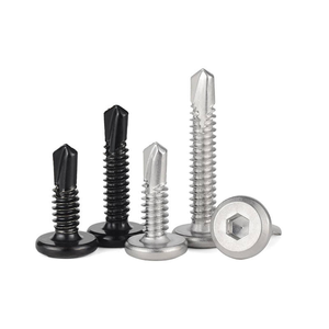 Vis autoperceuse à tête plate en acier inoxydable 410, vis à six pans creux, vis à percer pour tôles métalliques, pour réparation domestique - Product Image 1