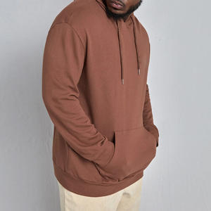 Derniers sweats à capuche surdimensionnés unis et unis pour hommes, collection d'hiver, tenues tendance avec poches kangourou et manches longues - Product Image 4