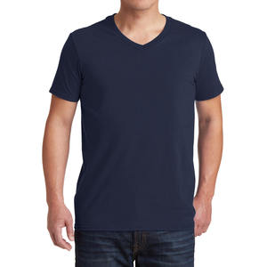 Camisetas de Cuello en V para Hombre al por Mayor 2026, Camisetas Lisas de Poliéster y Algodón de Alta Calidad para Verano - Product Image 1