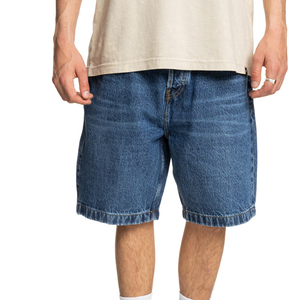 OEM pantalones cortos de mezclilla de moda de los hombres Slim Fit verano azul tela de algodón Casual Streetwear diseño personalizado de alta calidad Jeans - Product Image 5