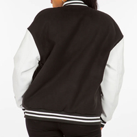 Vestes universitaires en laine respirante sur mesure OEM, vente en gros de vestes universitaires pour femmes, couleur unie, haute qualité, coupe courte
