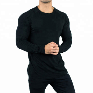 Camiseta de manga larga de algodón con estampado personalizado Camiseta de manga larga ajustada de gimnasio para hombre hecha por Fitness Concepts - Product Image 1