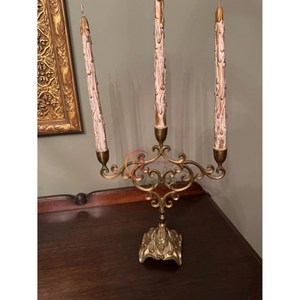 โถเทียนขัดทองทองเหลืองคุณภาพสูงงานทำมือตกแต่งบ้านเชิงเทียนที่ไม่เหมือนใครสำหรับใช้ในร่ม - Product Image 2