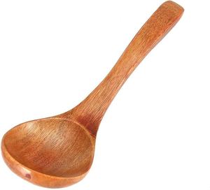 Cuillère en bois durable et durable fabriquée à la main en bois naturel pour cuisiner, remuer et mélanger dans la cuisine à domicile et la fête - Product Image 4