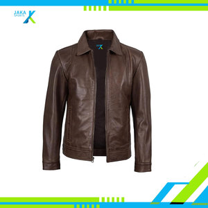 Veste d'hiver en cuir d'agneau véritable pour homme, style vintage doux, mode décontractée, coupe ajustée, bomber de motard, respirante, rembourrée - Product Image 3